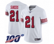 Youth San Francisco 49ers #21 Deion Sanders Limited White Rush Vapor Untouchable 100th Season Football Jersey