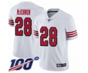Youth San Francisco 49ers #28 Jerick McKinnon Limited White Rush Vapor Untouchable 100th Season Football Jersey