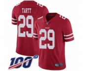 Youth San Francisco 49ers #29 Jaquiski Tartt Red Team Color Vapor Untouchable Limited Player 100th Season Football Jersey