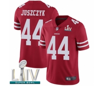 Youth San Francisco 49ers #44 Kyle Juszczyk Red Team Color Vapor Untouchable Limited Player Super Bowl LIV Bound Football Jersey