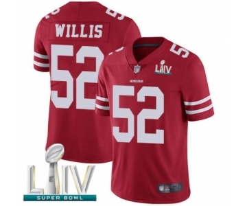 Youth San Francisco 49ers #52 Patrick Willis Red Team Color Vapor Untouchable Limited Player Super Bowl LIV Bound Football Jersey