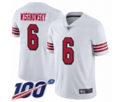 Youth San Francisco 49ers #6 Mitch Wishnowsky Limited White Rush Vapor Untouchable 100th Season Football Jersey Youth San Francisco 49ers #6 Mitch Wishnowsky Limited White Rush Vapor Untouchable 100th Season Football Jersey