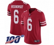 Youth San Francisco 49ers #6 Mitch Wishnowsky Red Team Color Vapor Untouchable Limited Player 100th Season Football Jersey Youth San Francisco 49ers #6 Mitch Wishnowsky Red Team Color Vapor Untouchable Limited Player 100th Season Football Jersey
