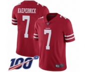 Youth San Francisco 49ers #7 Colin Kaepernick Red Team Color Vapor Untouchable Limited Player 100th Season Football Jersey Youth San Francisco 49ers #7 Colin Kaepernick Red Team Color Vapor Untouchable Limited Player 100th Season Football Jersey
