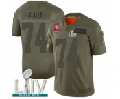 Youth San Francisco 49ers #74 Joe Staley Limited Olive 2019 Salute to Service Super Bowl LIV Bound Football Jersey