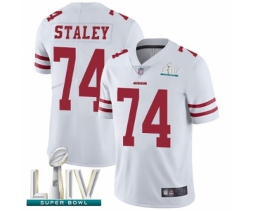 Youth San Francisco 49ers #74 Joe Staley White Vapor Untouchable Limited Player Super Bowl LIV Bound Football Jersey