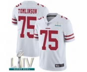 Youth San Francisco 49ers #75 Laken Tomlinson White Vapor Untouchable Limited Player Super Bowl LIV Bound Football Jersey
