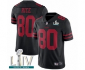 Youth San Francisco 49ers #80 Jerry Rice Black Vapor Untouchable Limited Player Super Bowl LIV Bound Football Jersey