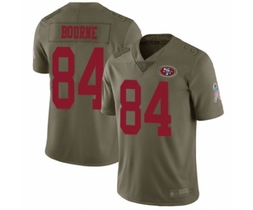 Youth San Francisco 49ers #84 Kendrick Bourne Limited Olive 2017 Salute to Service Football Jersey