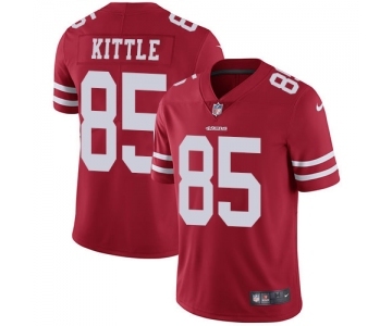Youth San Francisco 49ers #85 George Kittle Red Team Color Vapor Untouchable Limited Player Football Jersey