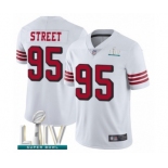 Youth San Francisco 49ers #95 Kentavius Street Limited White Rush Vapor Untouchable Super Bowl LIV Bound Football Jersey
