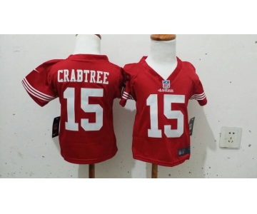 nike kids nfl jerseys san francisco 49ers #15 crabtree red[nike]
