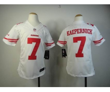 nike youth nfl jerseys san francisco 49ers #7 kaepernick white[nike limited]