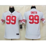 nike youth nfl jerseys san francisco 49ers #99 smith white[nike]