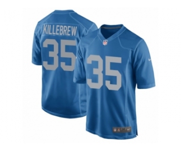 Men Nike Detroit Lions #35 Miles Killebrew Game Blue Alternate NFL Jersey