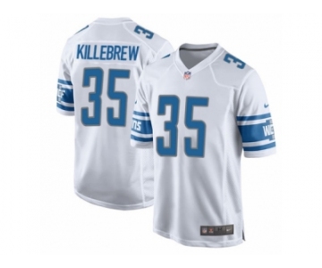 Men Nike Detroit Lions #35 Miles Killebrew Game White NFL Jersey