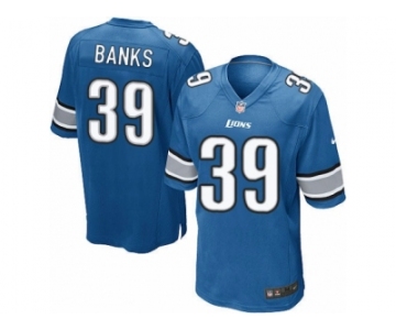Men's Nike Detroit Lions #39 Johnthan Banks Game Light Blue Team Color NFL Jersey