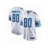 Men's Nike Detroit Lions #80 Michael Roberts Game White NFL Jersey