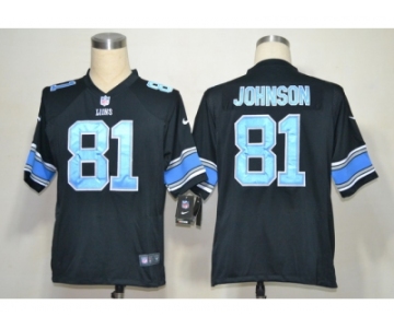 nike nfl jerseys detroit lions #81 calvin johnson black[game]