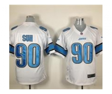 nike nfl jerseys detroit lions #90 ndamukong suh white[game]