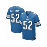Men's Nike Detroit Lions #52 Antwione Williams Elite Light Blue Team Color NFL Jersey