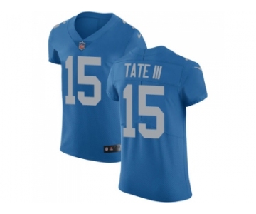 Nike Detroit Lions #15 Golden Tate III Blue Throwback Men Stitched NFL Vapor Untouchable Elite Jersey