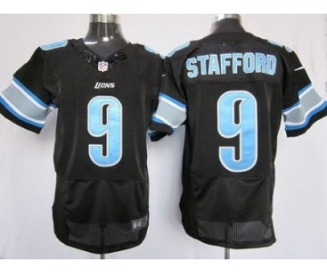 nike nfl jerseys detroit lions #9 stafford black[Elite]