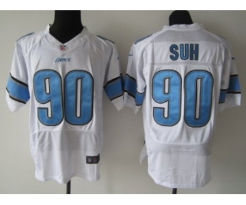 nike nfl jerseys detroit lions #90 ndamukong suh white[elite]