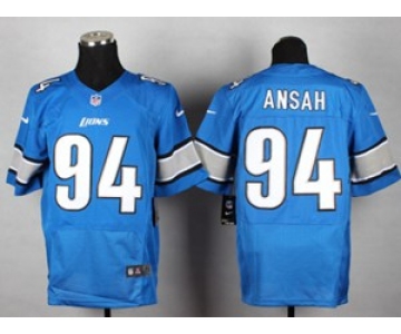 nike nfl jerseys detroit lions #94 ansah blue[Elite]