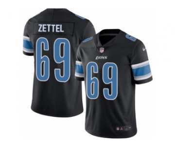 Men Nike Detroit Lions #69 Anthony Zettel Limited Black Rush Vapor Untouchable NFL Jersey