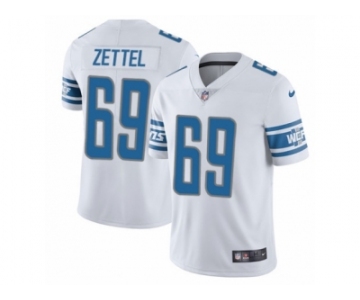 Men Nike Detroit Lions #69 Anthony Zettel White Vapor Untouchable Limited Player NFL Jersey