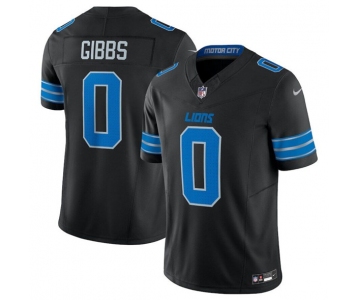 Men's Detroit Lions #0 Jahymr Gibbs Black 2025 F.U.S.E. Vapor Limited Football Stitched Jersey