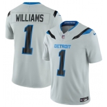 Men's Detroit Lions #1 Jameson Williams Silver 2026 F.U.S.E. Rivalries Collection Limited Football Stitched Jersey Men's Detroit Lions #1 Jameson Williams Silver 2026 F.U.S.E. Rivalries Collection Limited Football Stitched Jersey