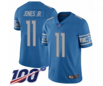 Men's Detroit Lions #11 Marvin Jones Jr Blue Team Color Vapor Untouchable Limited Player 100th Season Football Jersey