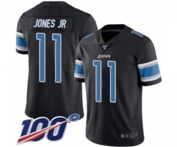 Men's Detroit Lions #11 Marvin Jones Jr Limited Black Rush Vapor Untouchable 100th Season Football Jersey