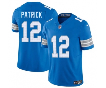 Men's Detroit Lions #12 Tim Patrick Blue 2025 F.U.S.E. Vapor Limited Football Stitched Jersey