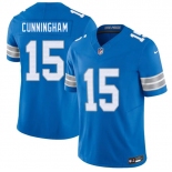 Men's Detroit Lions #15 Malik Cunningham Blue 2026 F.U.S.E. Vapor Limited Football Stitched Game Jersey Men's Detroit Lions #15 Malik Cunningham Blue 2026 F.U.S.E. Vapor Limited Football Stitched Game Jersey