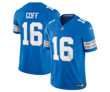 Men's Detroit Lions #16 Jared Goff Blue 2024 F.U.S.E. Vapor Limited Stitched Jersey