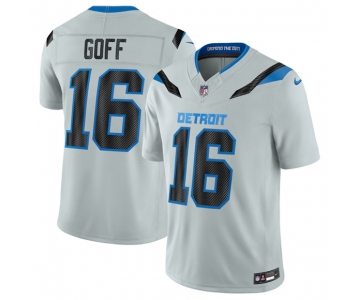 Men's Detroit Lions #16 Jared Goff Silver 2026 F.U.S.E. Rivalries Collection Limited Football Stitched Jersey