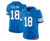Men's Detroit Lions #18 Isaac TeSlaa Blue 2025 Draft F.U.S.E. Vapor Limited Football Stitched Jersey