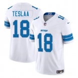 Men's Detroit Lions #18 Isaac TeSlaa White 2025 Draft F.U.S.E. Vapor Limited Football Stitched Jersey