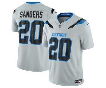 Men's Detroit Lions #20 Barry Sanders Silver 2026 F.U.S.E. Rivalries Collection Limited Football Stitched Jersey