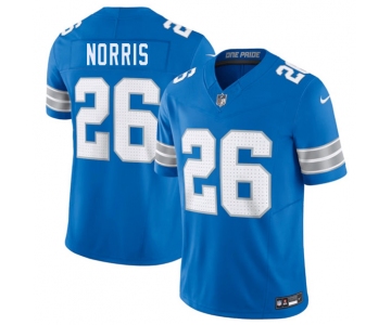 Men's Detroit Lions #26 Morice Norris Blue 2025 F.U.S.E. Vapor Limited Football Stitched Jersey