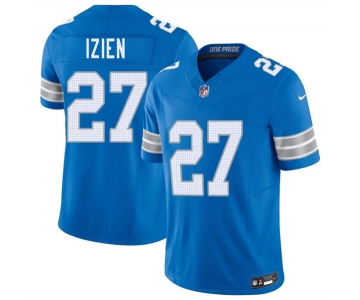 Men's Detroit Lions #27 Christian Izien Blue 2026 F.U.S.E. Vapor Limited Football Stitched Game Jersey