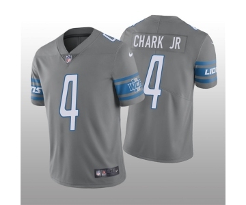 Men's Detroit Lions #4 DJ Chark Jr. Gray Vapor Untouchable Limited Stitched Jersey