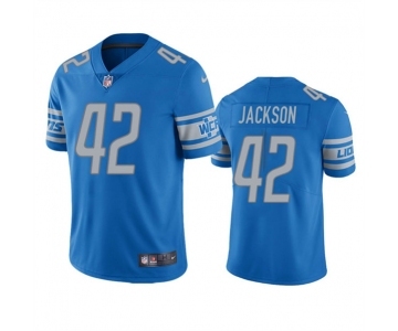 Men's Detroit Lions #42 Justin Jackson Blue Vapor Untouchable Limited Stitched Jersey