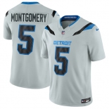 Men's Detroit Lions #5 David Montgomery Silver 2026 F.U.S.E. Rivalries Collection Limited Football Stitched Jersey