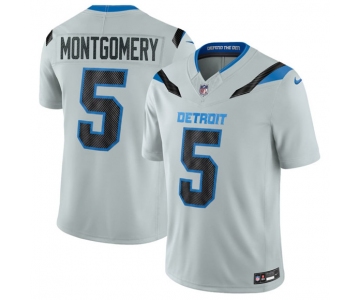 Men's Detroit Lions #5 David Montgomery Silver 2026 F.U.S.E. Rivalries Collection Limited Football Stitched Jersey