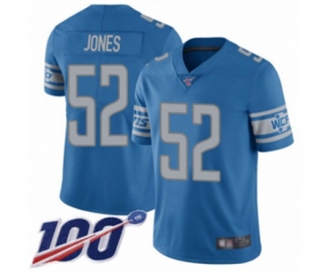 Men's Detroit Lions #52 Christian Jones Blue Team Color Vapor Untouchable Limited Player 100th Season Football Jersey