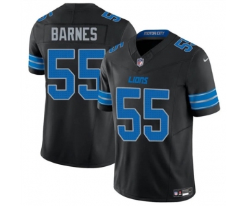 Men's Detroit Lions #55 Derrick Barnes Black 2025 F.U.S.E. Vapor Limited Football Stitched Game Jersey